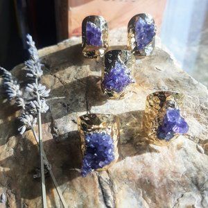Raw Amethyst Ring